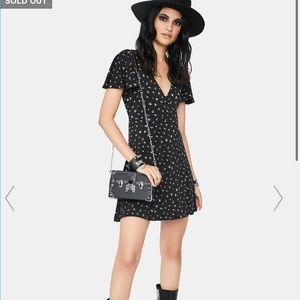 Dolls Kill Floral Faux Wrap Dress